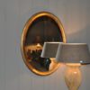 Ovale goudkleurige spiegel SP011, The Barn Antiek