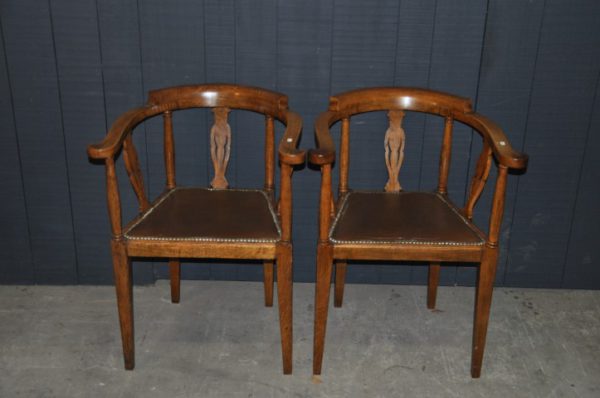 Paar bureaustoelen ST035, The Barn Antiek